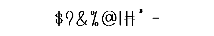 Bathtub Font OTHER CHARS