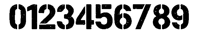Battle Army Stencil Font OTHER CHARS