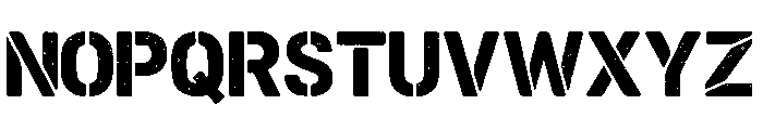 Battle Army Stencil Font LOWERCASE