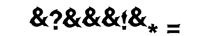 Batwing Gothic Regular Font OTHER CHARS