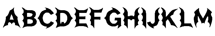 Batwing Gothic Regular Font UPPERCASE