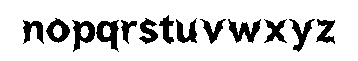Batwing Gothic Regular Font LOWERCASE