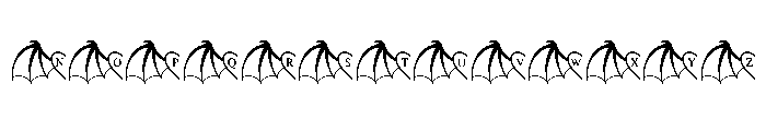 Batwing Heart Font UPPERCASE