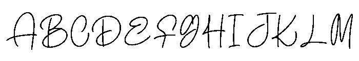 Baughty Font UPPERCASE