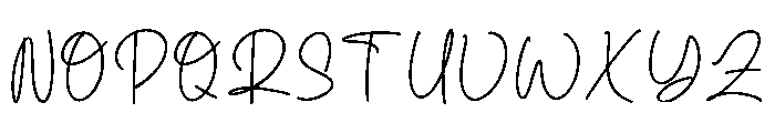Baughty Font UPPERCASE