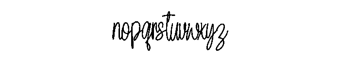 Baughty Font LOWERCASE