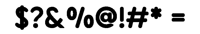 Baugy Regular Font OTHER CHARS