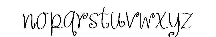 Bauhinia Font LOWERCASE