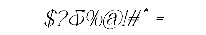 Baulgante Slant Regular Font OTHER CHARS
