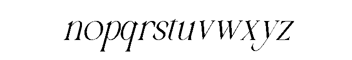 Baulgante Slant Regular Font LOWERCASE