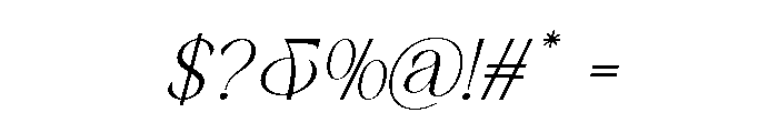 BaulganteSlant-Regular Font OTHER CHARS