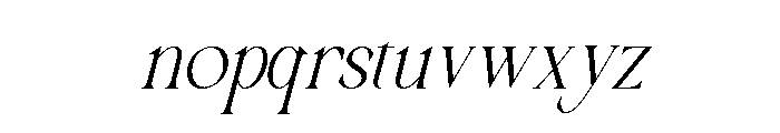 BaulganteSlant-Regular Font LOWERCASE