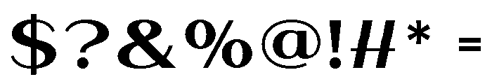 Bavero Bold Font OTHER CHARS