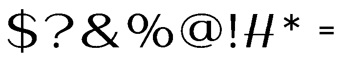 Bavero Medium Font OTHER CHARS