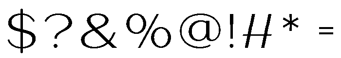Bavero Regular Font OTHER CHARS