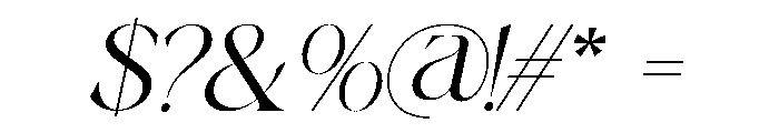 Bayari Oblique Font OTHER CHARS