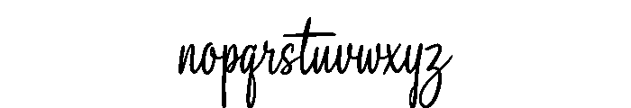 Bayside Stanleigh Script Font LOWERCASE