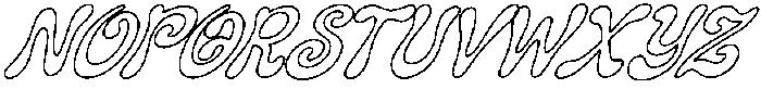 BALOME Outline Italic otf (400) Font LOWERCASE