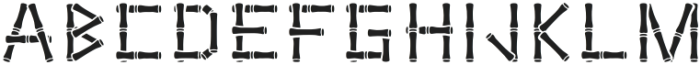 BAMBOO Fill otf (400) Font UPPERCASE