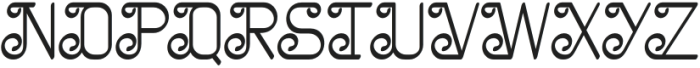 BANURA Regular otf (400) Font UPPERCASE