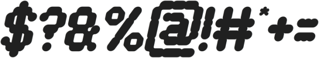 BATTERY Bold Italic otf (700) Font OTHER CHARS
