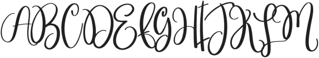 Baby Deer Regular otf (400) Font UPPERCASE