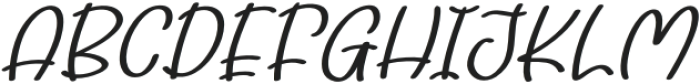 Baby Moala Italic Regular otf (400) Font UPPERCASE