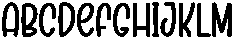 Baby Snowman Regular otf (400) Font UPPERCASE