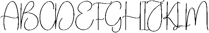 Babylove Regular otf (400) Font UPPERCASE