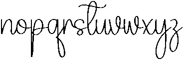 Babylove Regular otf (400) Font LOWERCASE