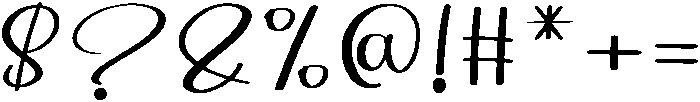 Babylove Regular otf (400) Font OTHER CHARS