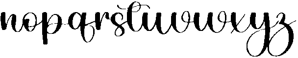 Babylove Regular otf (400) Font LOWERCASE