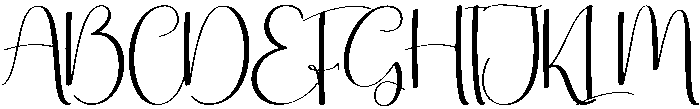 Babylove Regular otf (400) Font UPPERCASE