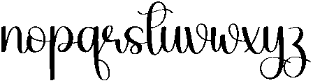 Babylove Regular otf (400) Font LOWERCASE