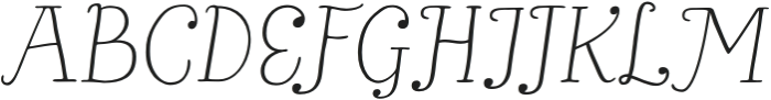 Bach Extra Light It otf (200) Font UPPERCASE