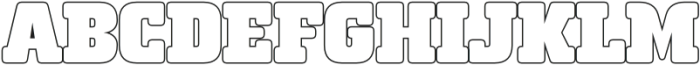 Bachote Outline otf (400) Font UPPERCASE