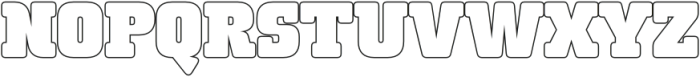 Bachote Outline otf (400) Font UPPERCASE