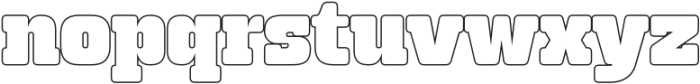 Bachote Outline otf (400) Font LOWERCASE