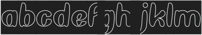 Back To Nature-Hollow-Inverse otf (400) Font LOWERCASE