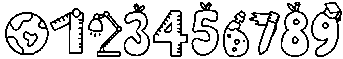 Back To School Regular otf (400) Font OTHER CHARS