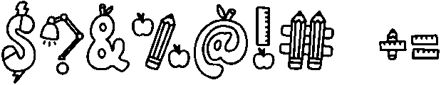Back To School Regular otf (400) Font OTHER CHARS