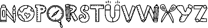 Back To School Regular otf (400) Font UPPERCASE