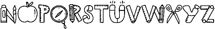 Back To School Regular otf (400) Font LOWERCASE