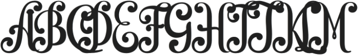 Back To Vintage Regular otf (400) Font UPPERCASE