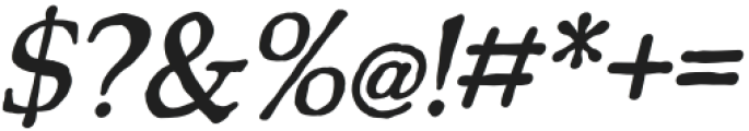 Backzone Italic otf (400) Font OTHER CHARS