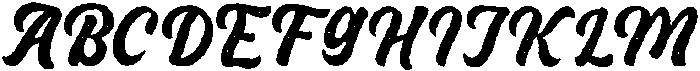 Badgery Rough otf (400) Font UPPERCASE