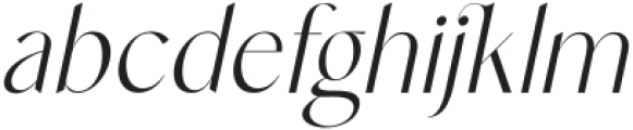 Badire Italic otf (400) Font LOWERCASE