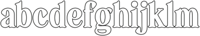 Badoney Outline otf (400) Font LOWERCASE