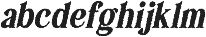 Badoney Rough Italic otf (400) Font LOWERCASE