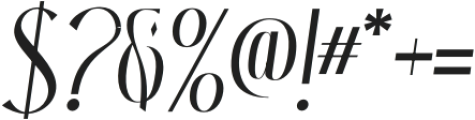 Baerus italic otf (400) Font OTHER CHARS